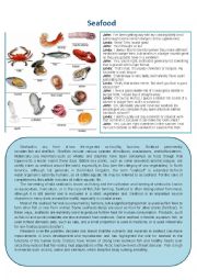 English Worksheet: Seafood