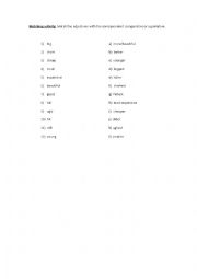 English Worksheet: Comparatives and Superlatives