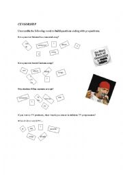 English Worksheet: Questions with prepositions at the end. Censorship 