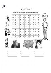 English Worksheet: Adjectives, describing people