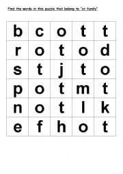 English Worksheet: word puzzle