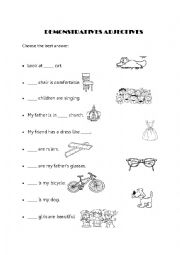 English Worksheet: Demonstrative Adjectives