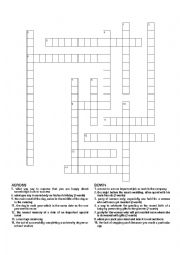 English Worksheet: Events and Occasions Crossword Puzzle