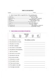 English Worksheet: Adjectives and Comparisons