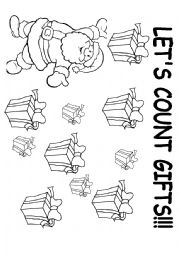 English Worksheet: Lets Count Christmas Presents
