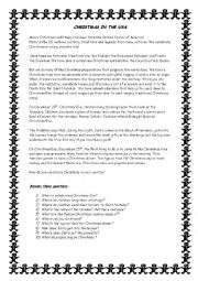 English Worksheet: christmas in the USA