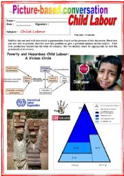 English Worksheet: Picture based conversation.  Child Labour (Debating) 6/