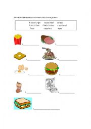 English Worksheet: Food Worksheet