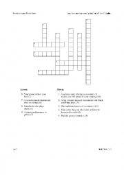 English Worksheet: Music Crossword and Word Search