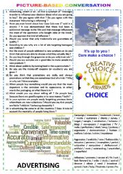 Picture-based conversation : topic 43 - advertising vs choice