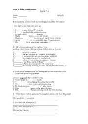 English Worksheet: Test 