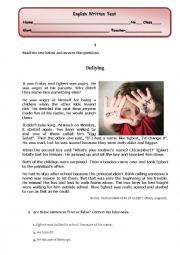 Bullying: reading comprehension/ written test