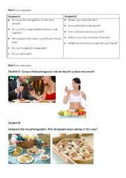 FCE Speaking Exam Practice:Food