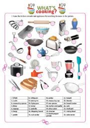 Kitchen and Cooking Utensils - ESL worksheet by maiagarri