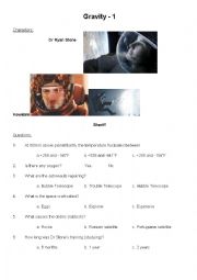Comprehension Questions for Gravity film