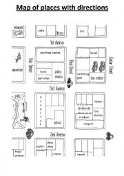 English Worksheet: Directions and places