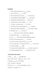 English Worksheet: WILL/GOING TO & FOR SINCE