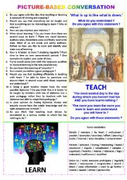 Picture-based conversation : topic 48 - teach vs learn