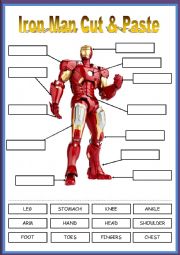 IRON MAN AND HIS BODY PARTS - CUT AND PASTE ACTIVITY!!! FULLY EDITABLE. ENJOY :)