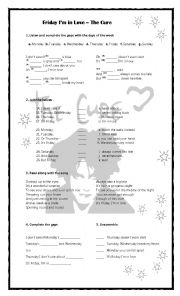 English Worksheet: Friday Im in Love - Song