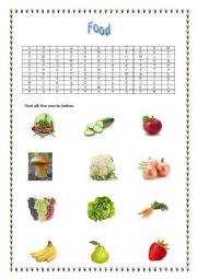 English Worksheet: Food exercises
