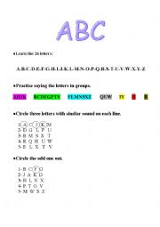 English Worksheet: ABC Worksheet