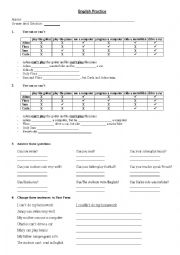 English Worksheet: Can - Cant