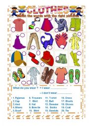 what do you wear? - ESL worksheet by runiefa