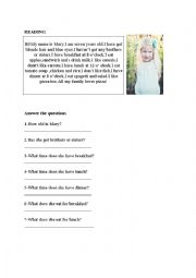 English Worksheet: have got/ has got and like/ dont like