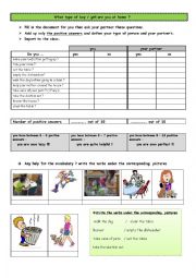 English Worksheet: what type of boy / girl are you at home?