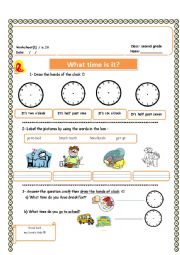 English Worksheet: time ( quiz) 