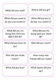Conversation Cards - Talking about holidays - First day of class ice breaker