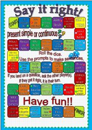 Say it right! Present tenses Board game