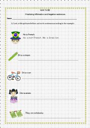 English Worksheet: Practicing Verb To Be