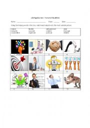 Personal Qualities Worksheet