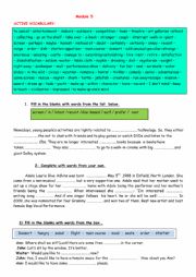 English Worksheet: Module 5