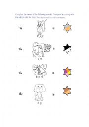 English Worksheet: Animals