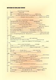 English Worksheet: Revision of tenses( present simple & continuous, past simple&continuous, passive)