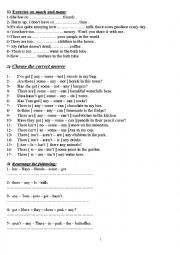 English Worksheet: Countables and uncountabes