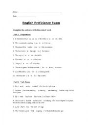 Intermediate proficiency exam 