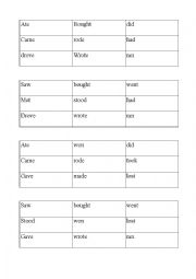 English Worksheet: Irregular verbs (Past Simple)