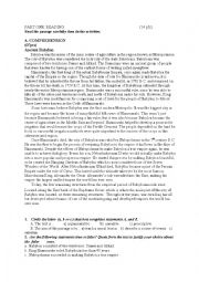 English Worksheet: 3year literary stream first term exam