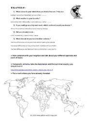 English Worksheet: Travel questionnaire