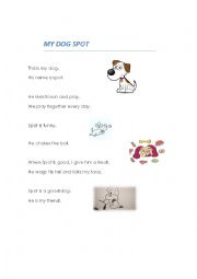English Worksheet: my dog spot