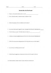 liberty kids we the people episode questions esl worksheet by adversaire