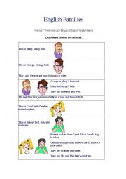 English Worksheet: English Families