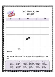 English Worksheet: Pronunciation Bingo