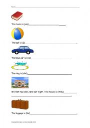 English Worksheet: Possesive pronouns 