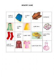 English Worksheet:  clothes