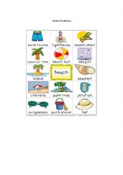 English Worksheet: Beach vocabulary